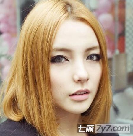 大脸圆脸适合的发型推荐 中长发烫发发型最显瘦图片