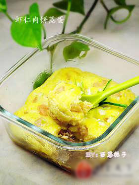 虾仁肉饼蒸蛋