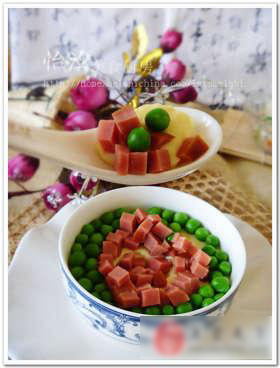 青豆火腿蛋羹