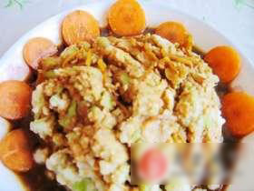 浇汁豆渣