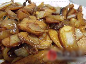 杏鲍菇洋葱干煸肉片