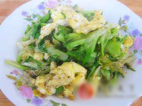 苦菊炒鸡蛋