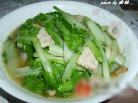 小白菜炒肉