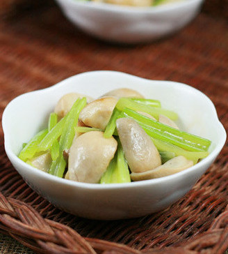 芹菜炒草菇