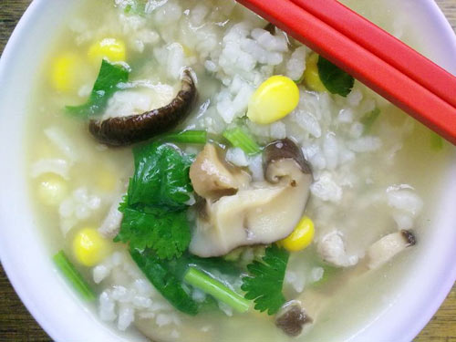 玉米香菇肉片粥